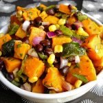 Roasted Sweet Potato Poblano Salad