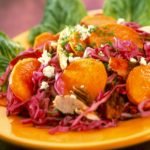 Sweet Potato Cabbage Salad with Hot Bacon Dressing
